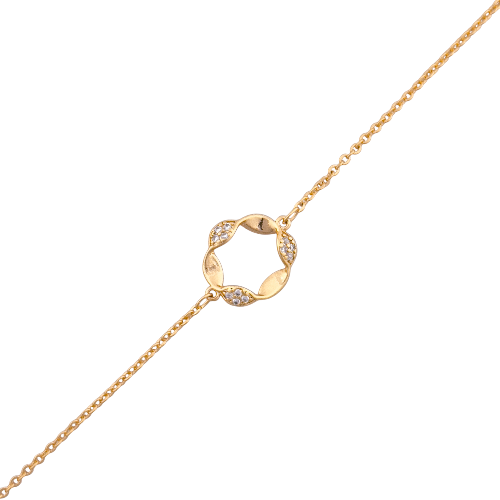 Petal-Link Pavé Circle