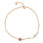 Red Evil-Eye Cross Charm