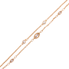 Dual-Chain Marquise & Bezel CZ