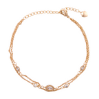 Dual-Chain Marquise & Bezel CZ