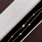 Dual-Chain Marquise & Bezel CZ