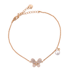 Pavé Butterfly & Pearl Drop