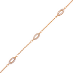 Triple Oval Pavé Link