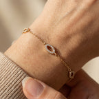 Triple Oval Pavé Link