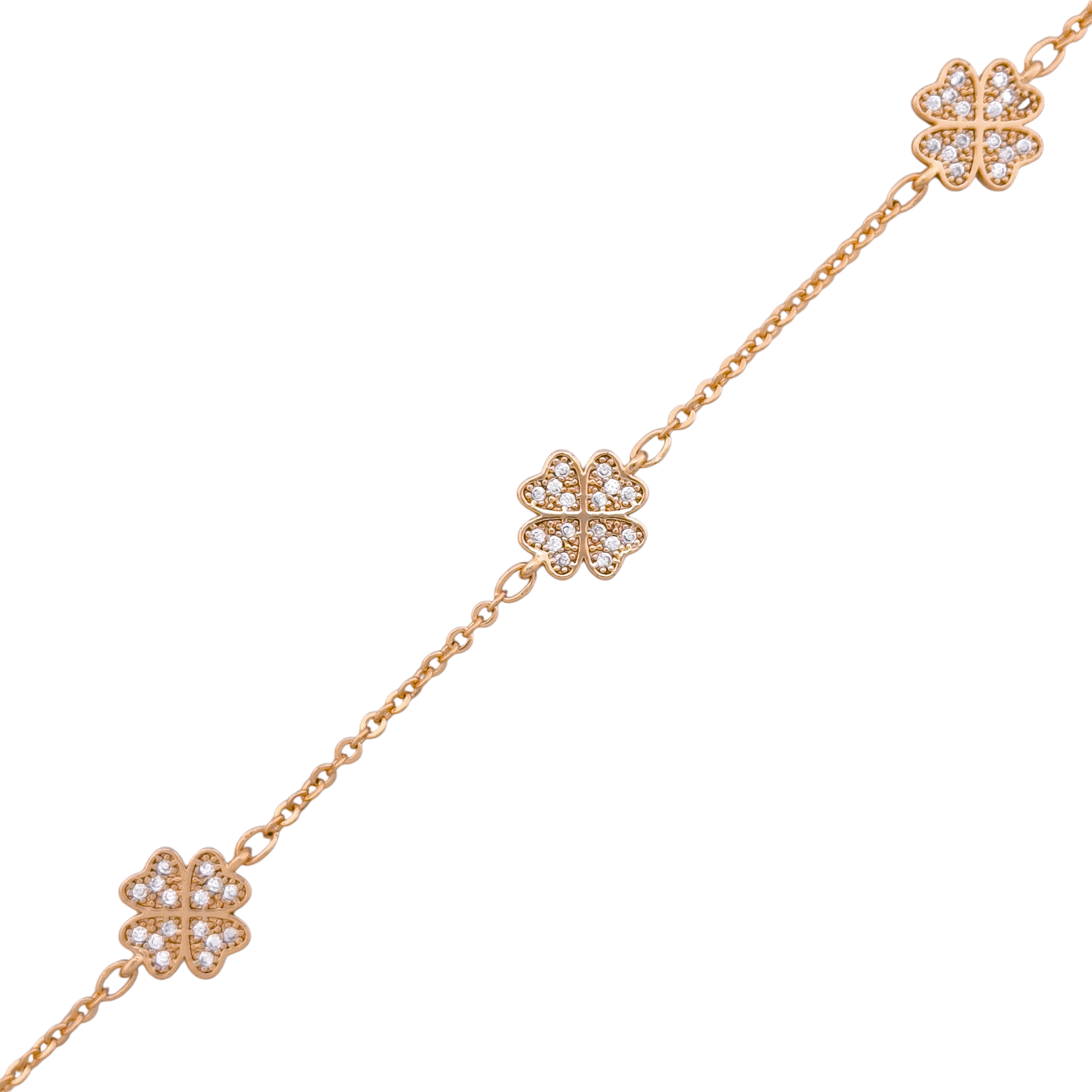 Clover Gleam Triple Charm Pavé