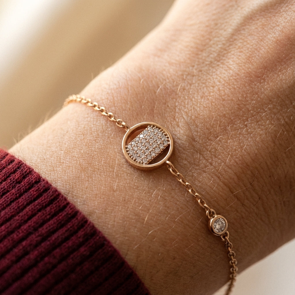 Aurora Pavé Circle Charm