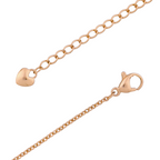 Lobster clasp with adjustable chain on heart bracelet