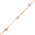 Triple Oval Pavé Charm