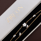 Dual-Layer Floral Marquise Charm