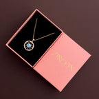 Blue Evil Eye Heart Circle