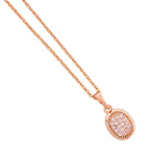 Petite Pavé Oval Medallion