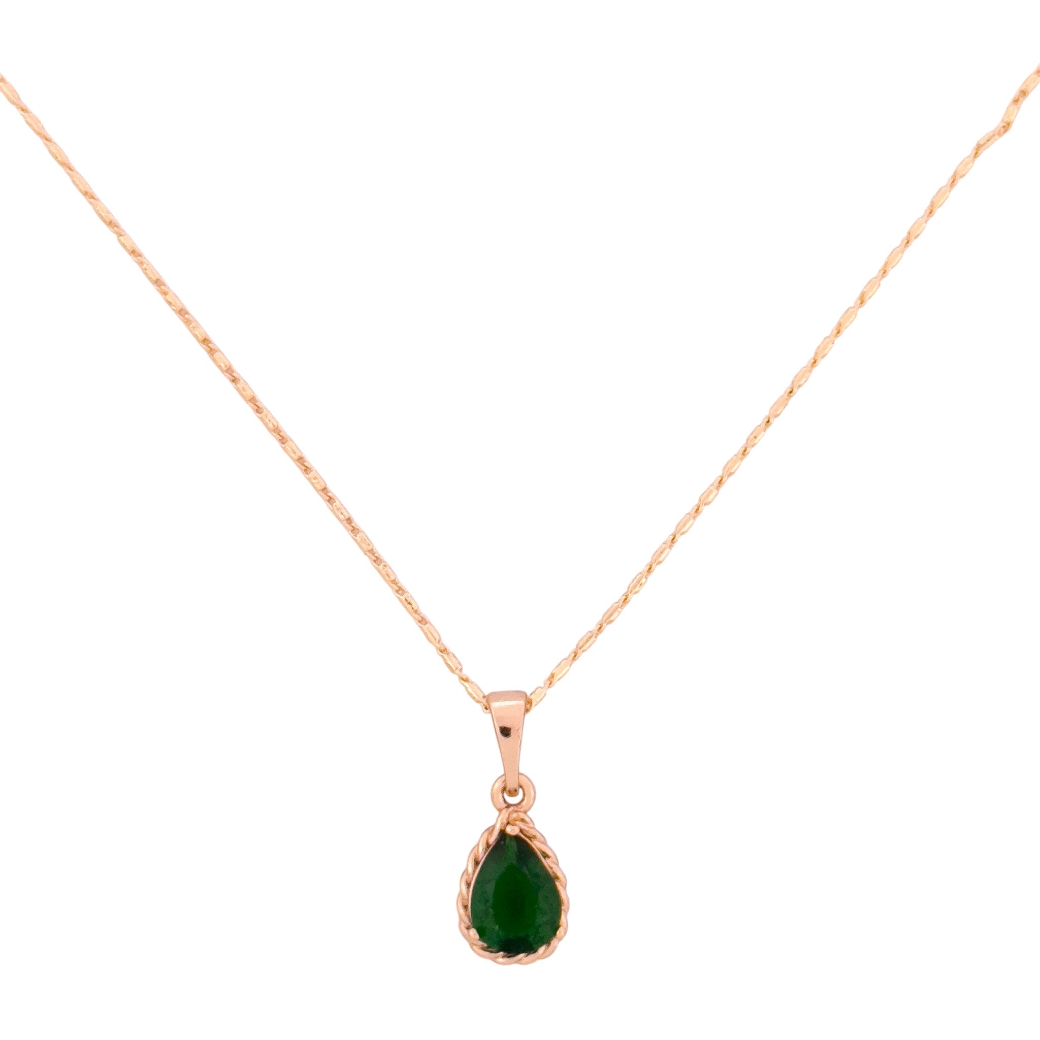 Emerald Teardrop Rope Halo