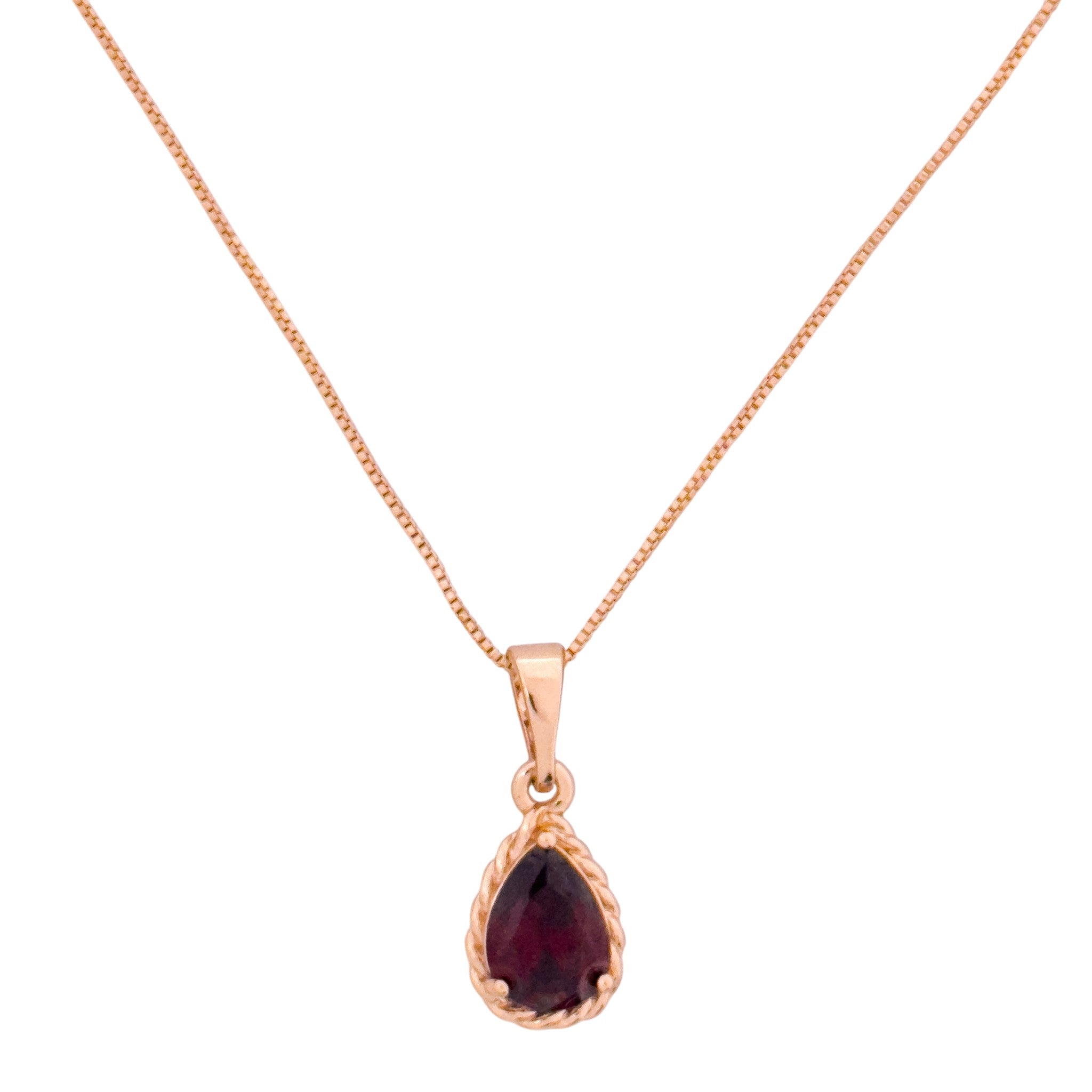 Ruby Rope Halo Teardrop