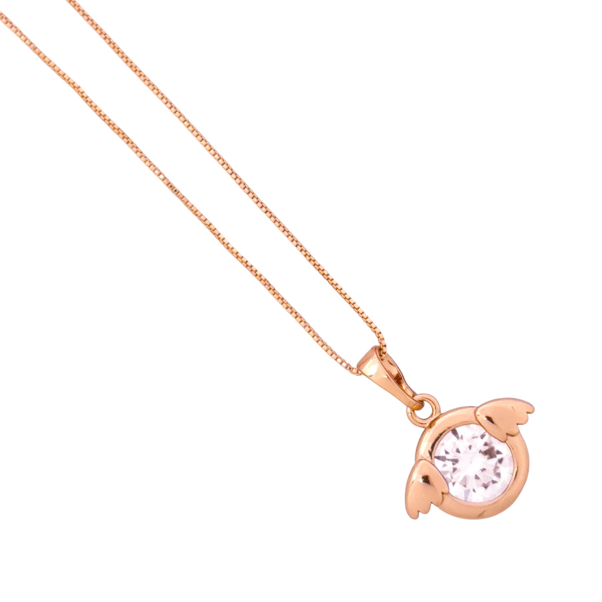 Heart-Wing Embrace Round Simulated Stone