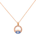 Blue Evil Eye Pavé Halo