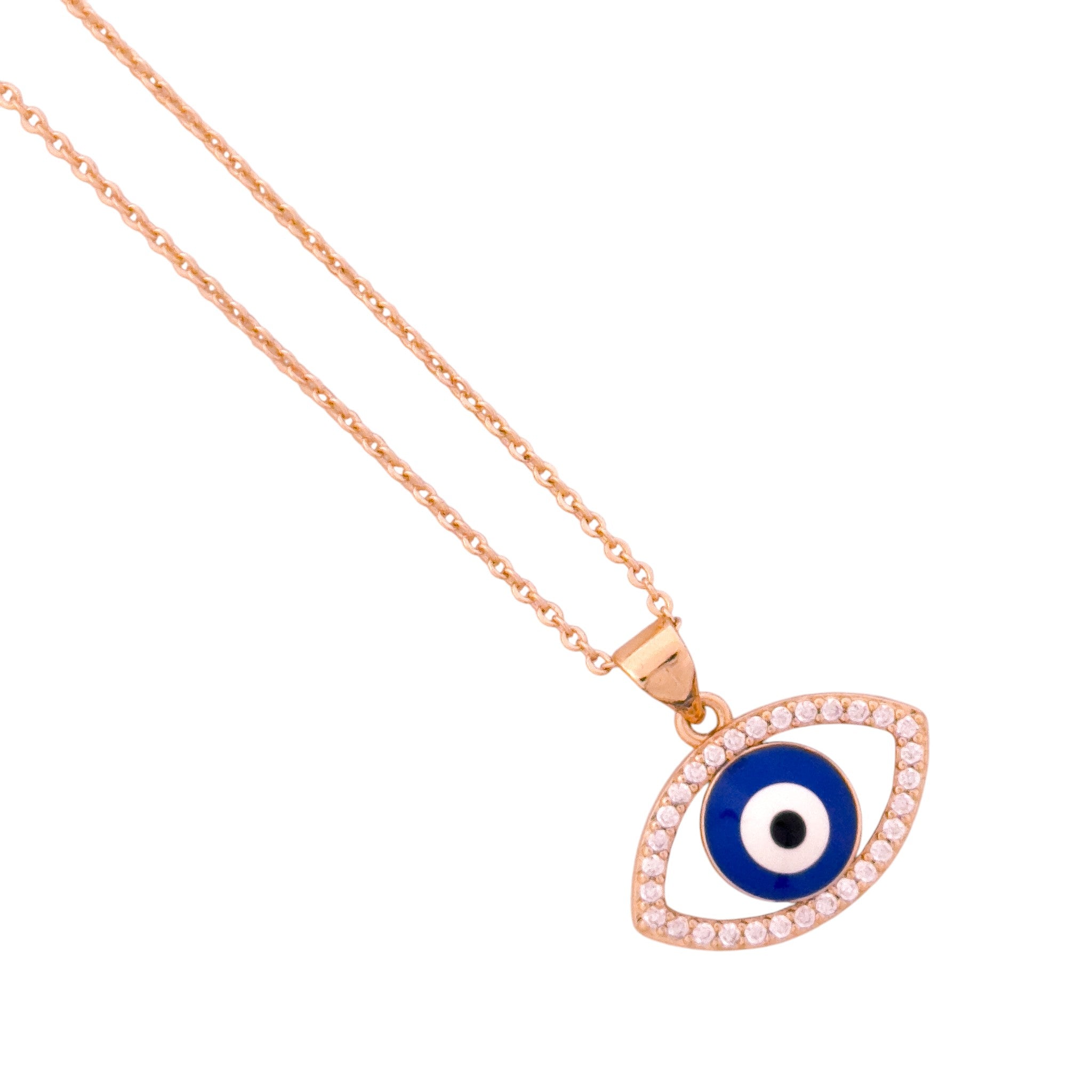 Royal Blue Evil Eye Pavé