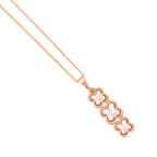 Triple Quatrefoil Floral Simulated Stone