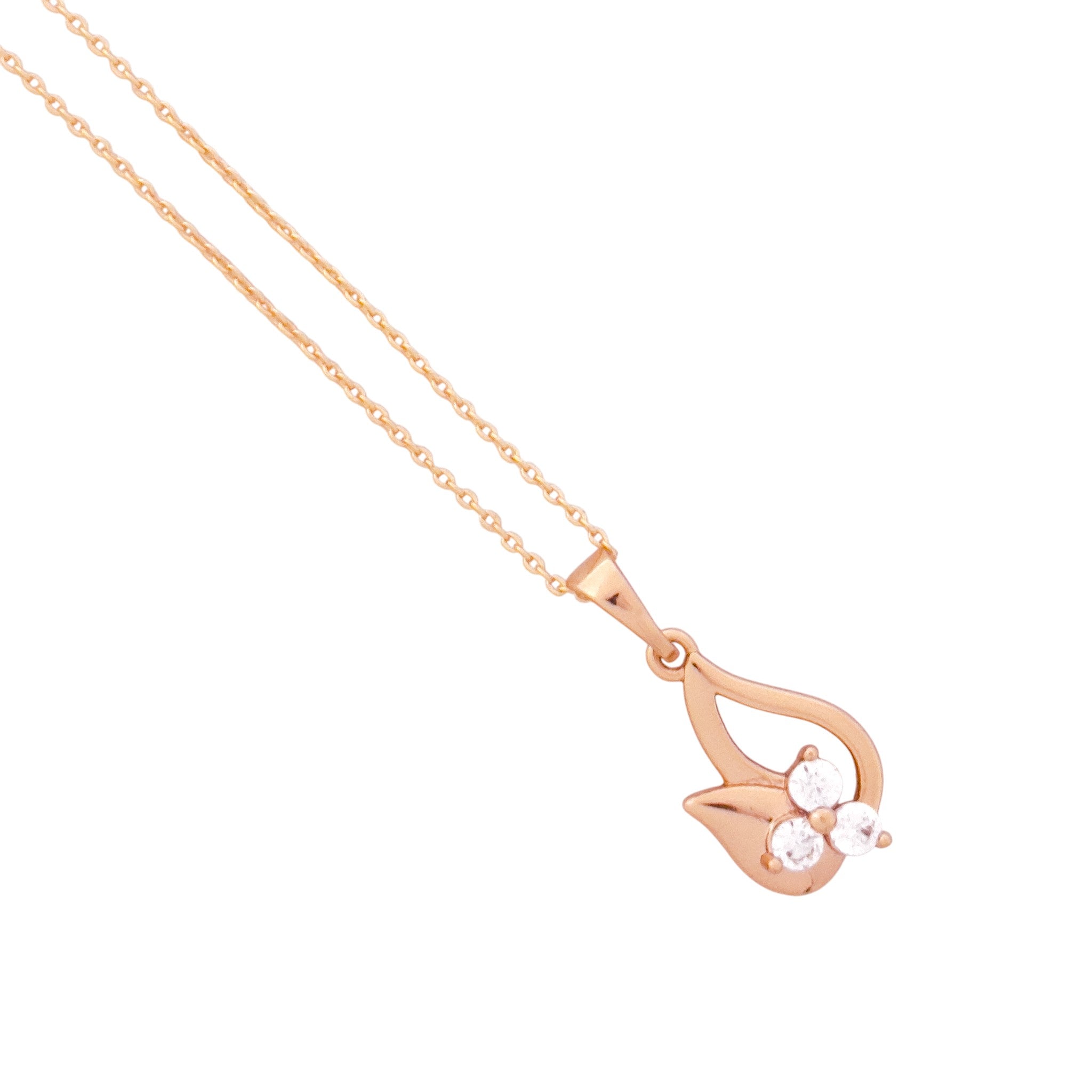 Teardrop Bloom Three-Stone